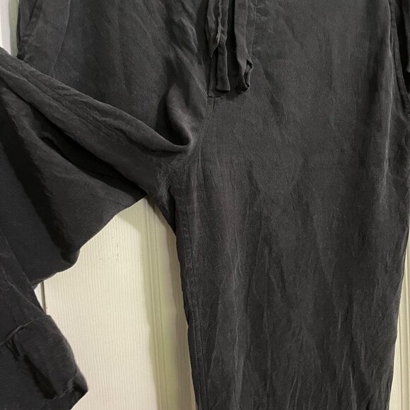 Equipment Femme Womens Gray 100% Silk Landon Drawstring Cropped Pants Medium - Picture 9 of 10
